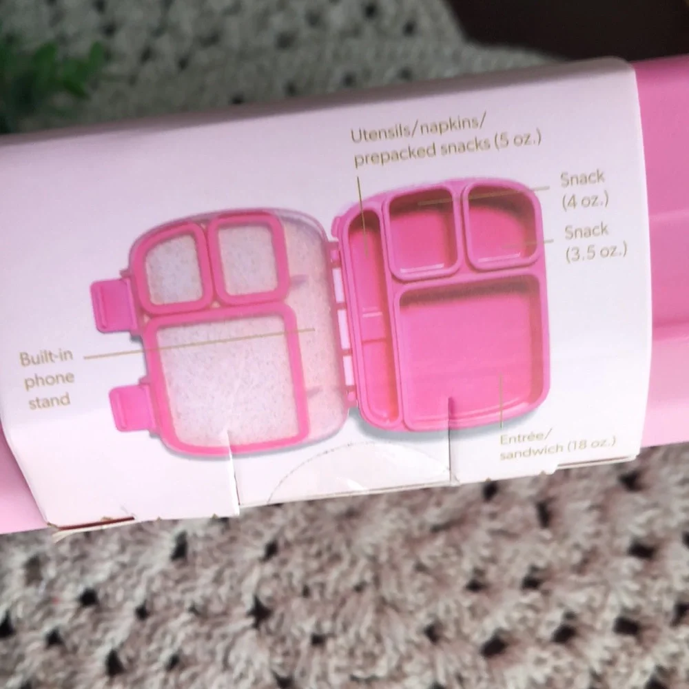 Paris Hilton Pink Glitter Bento Style Lunch Box